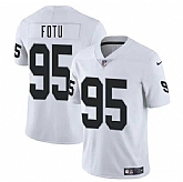 Men & Women & Youth Las Vegas Raiders #95 Leki Fotu White 2025 Vapor Stitched Jersey,baseball caps,new era cap wholesale,wholesale hats